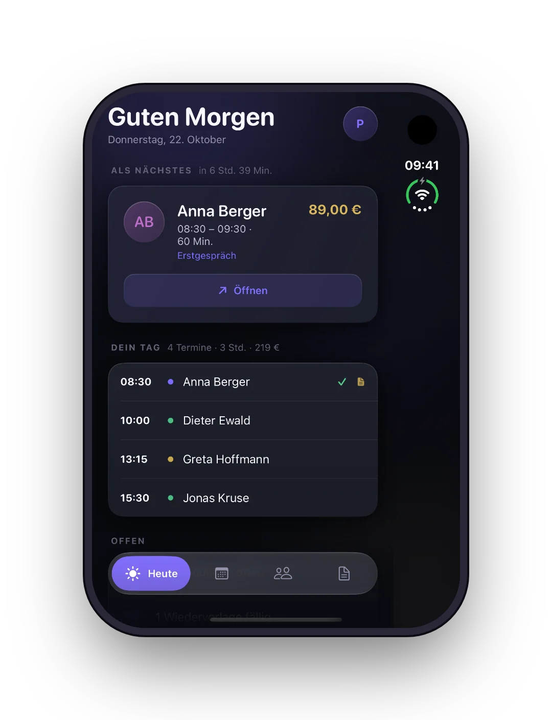iPhone Duo zugeklappt mit der Heute-Ansicht